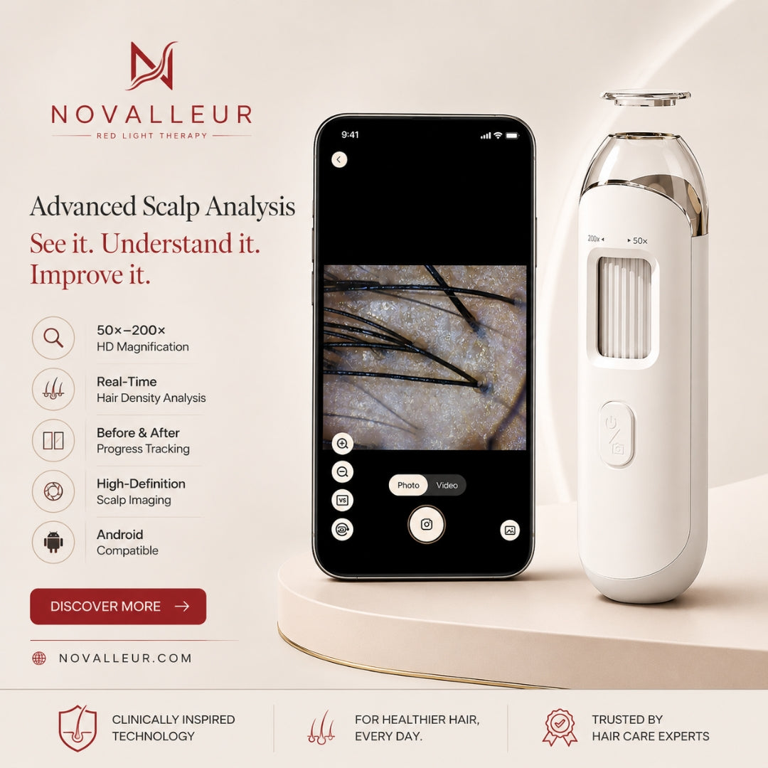 Novalleur™ 3-in-1 Red Light Scalp Massager & Oil Diffuser