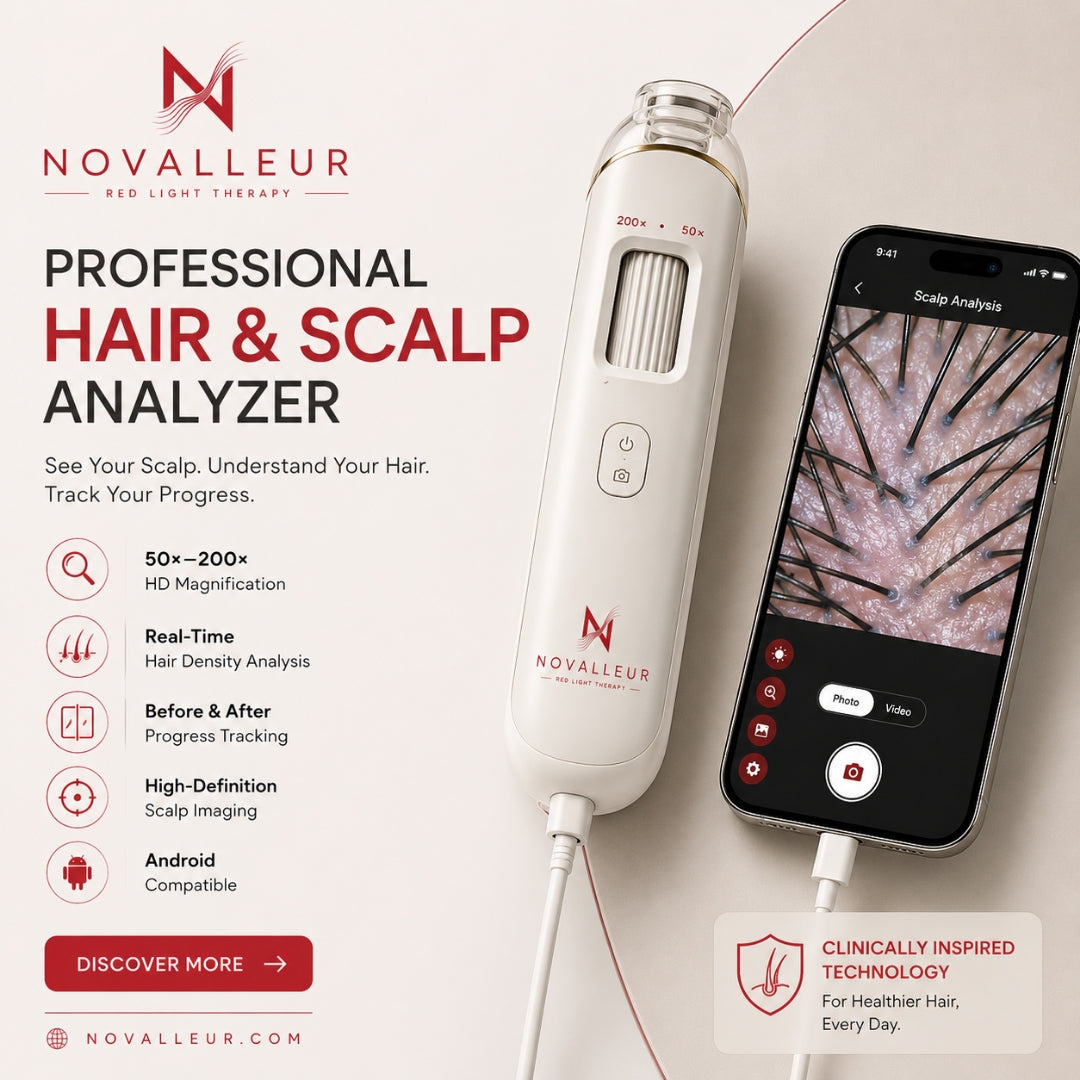 Novalleur™ 3-in-1 Red Light Scalp Massager & Oil Diffuser