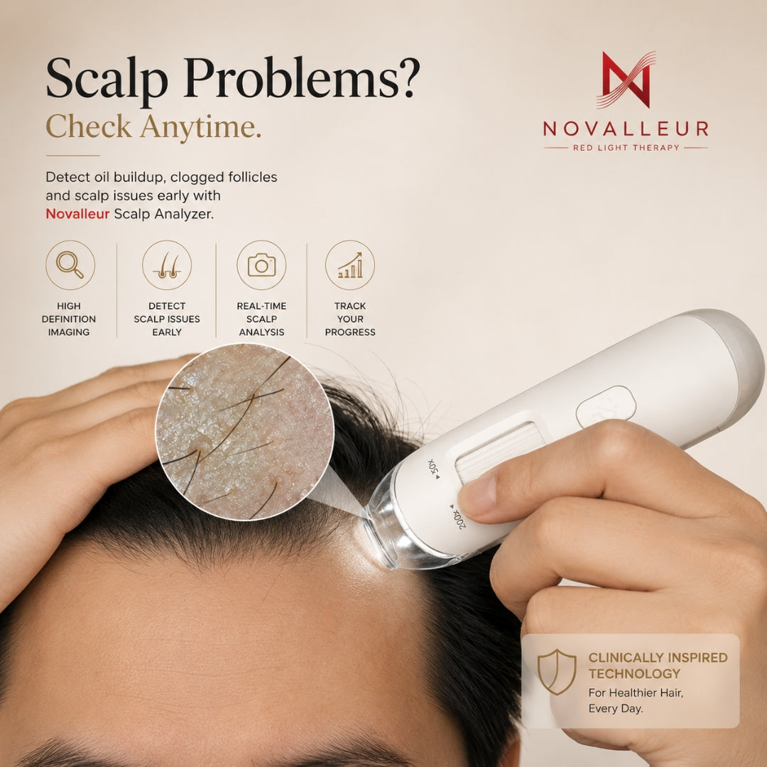 Novalleur™ 3-in-1 Red Light Scalp Massager & Oil Diffuser